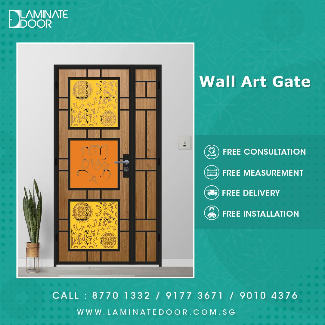 3 X 7ft Wall Art Gate Designer Gate for HDB / BTO, Furniture & Home Living, Security & Locks