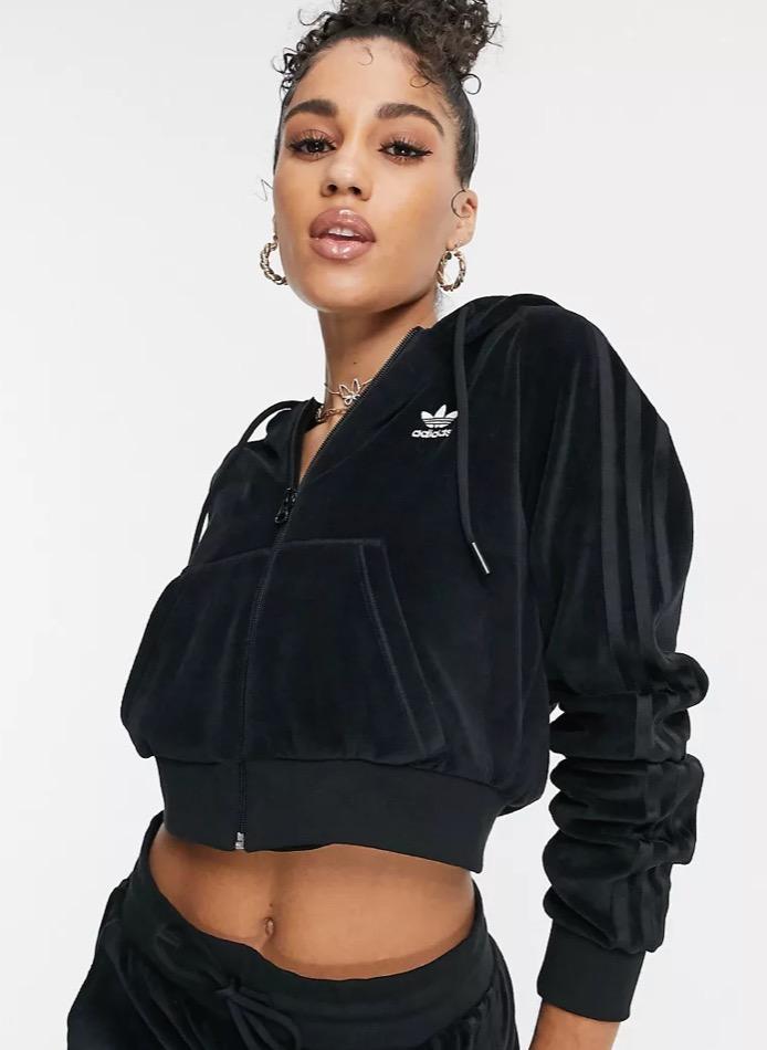 Adidas originals discount velvet hoodie