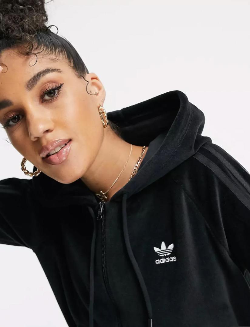 Adidas Originals Velvet Hoodie Women s Fashion Coats Jackets