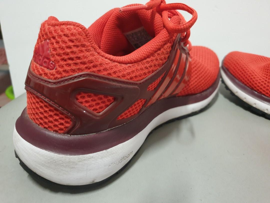 Red adidas cloudfoam hot sale