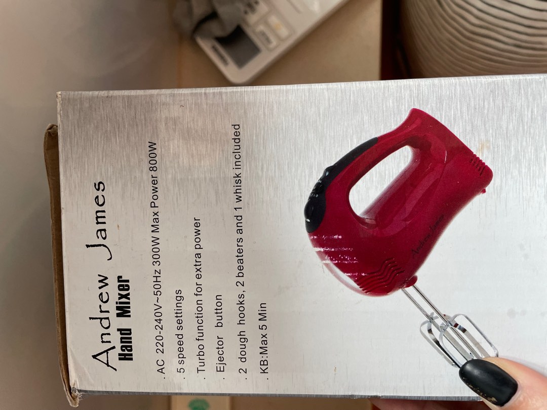 Andrew James hand mixer 攪拌器, 家庭電器, 廚房電器, 打蛋器及廚師機 Carousell
