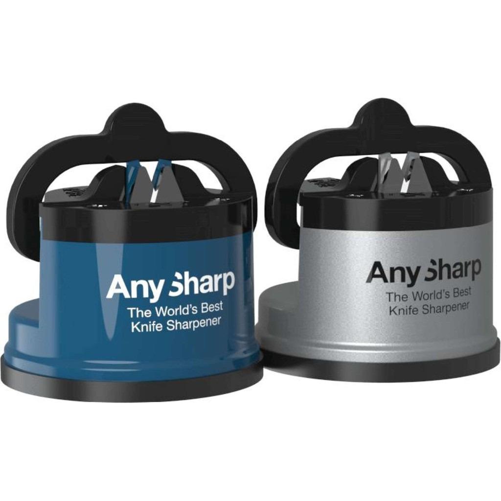 AnySharp Knife Sharpener (Silver/Blue) - with Safety Feature, Furniture ...