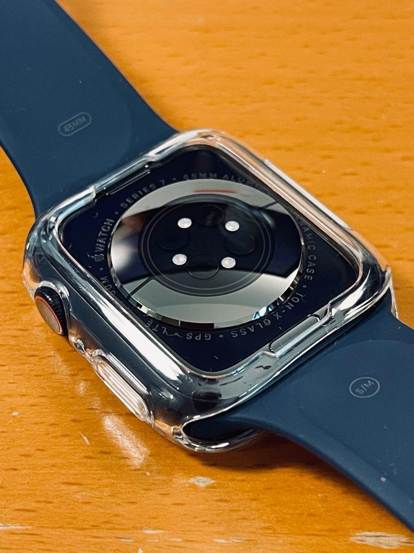 W858 Apple Watch 7 45mm GPS+セルラー ミッドナイト - その他