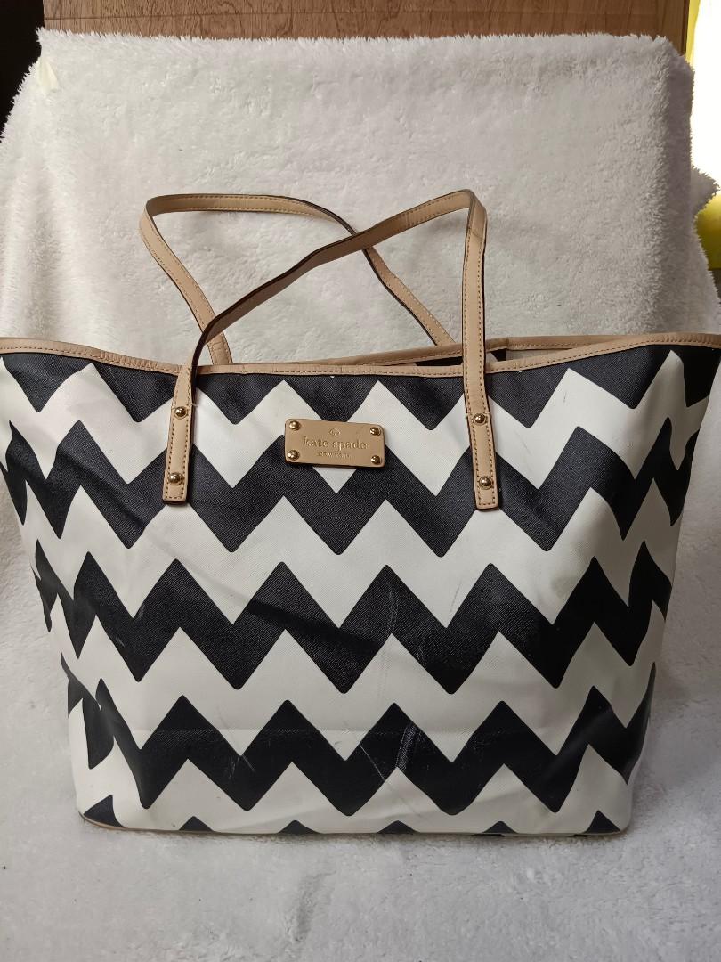 Kate spade chevron clearance bag
