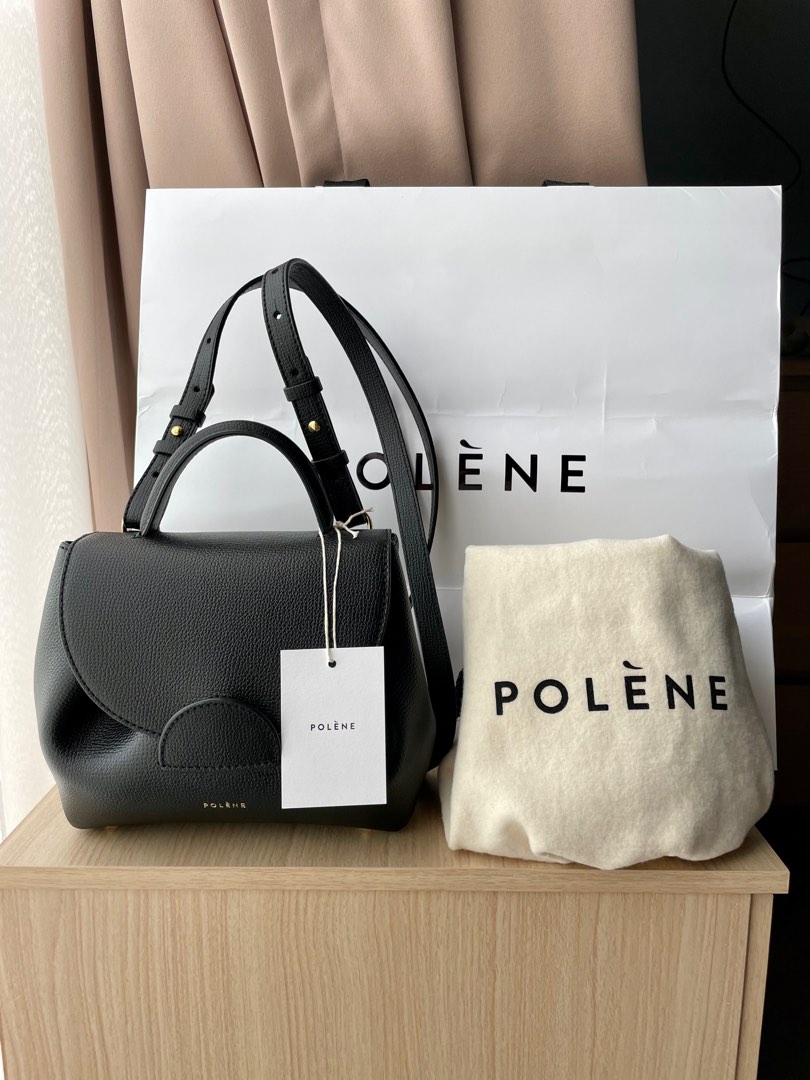 Numéro un leather handbag Polene Black in Leather - 36143213