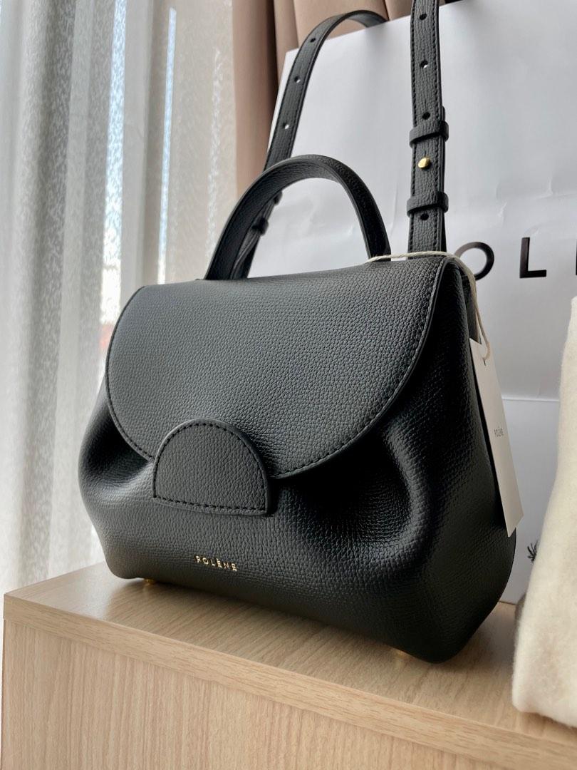 Numéro un nano leather handbag Polene Black in Leather - 34361687