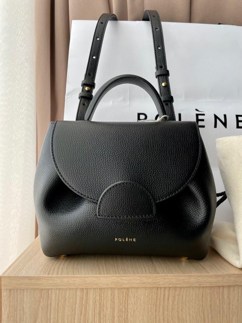 Numéro un nano leather handbag Polene Black in Leather - 35492435