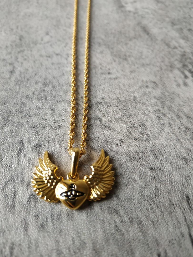 Vivienne westwood outlet angel wing necklace