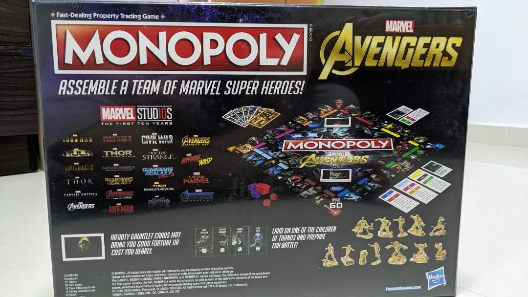 Avengers Monopoly Brand New Unopened, Hobbies & Toys, Toys & Games on
