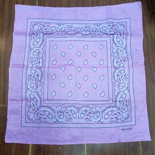 bandana/handkerchief/sapu tangan pink ungu
