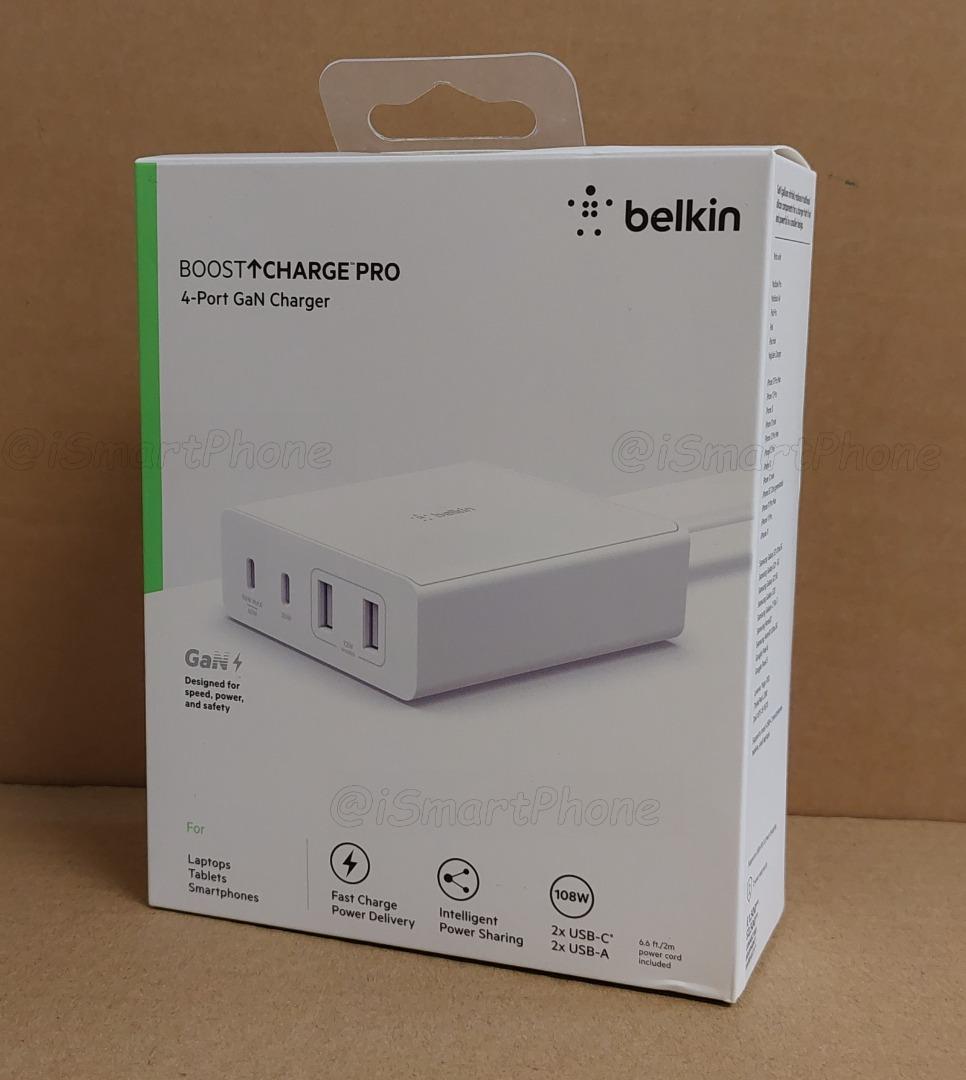 Belkin BOOST↑CHARGE™ PRO 4-Port GaN Charger 108W, WCH010myWH