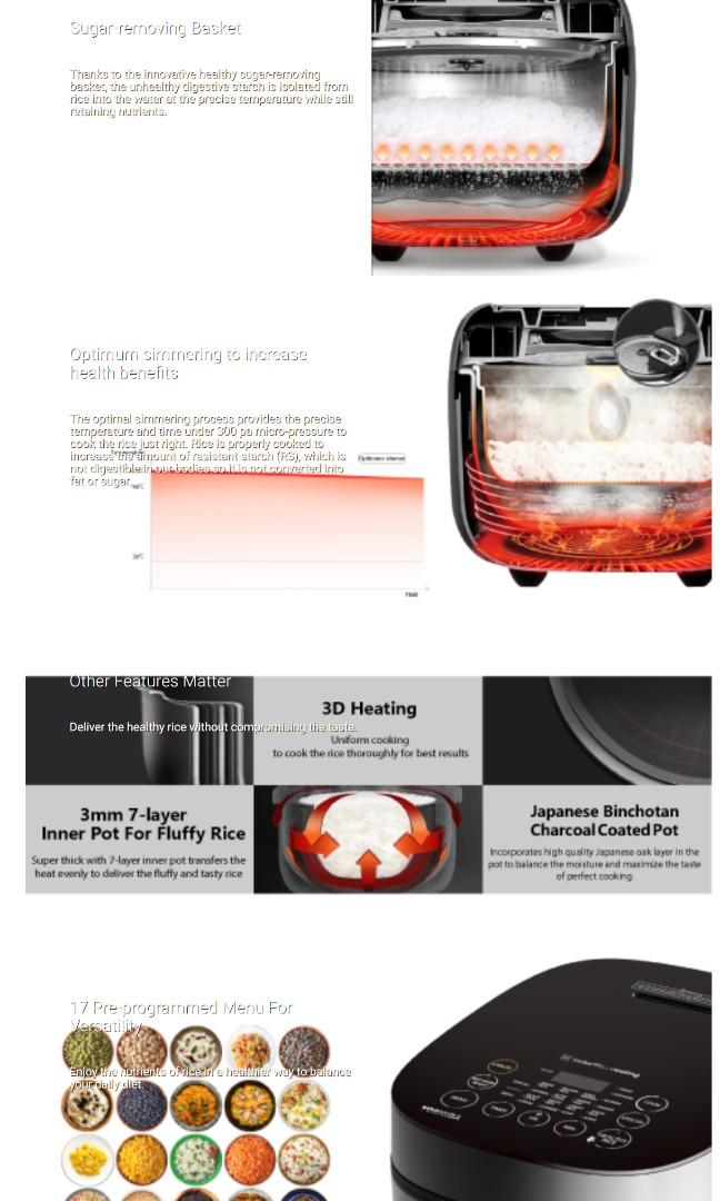 BNIB Toshiba 1.0L Low GI Rice Cooker Black RC10IRPS, TV & Home