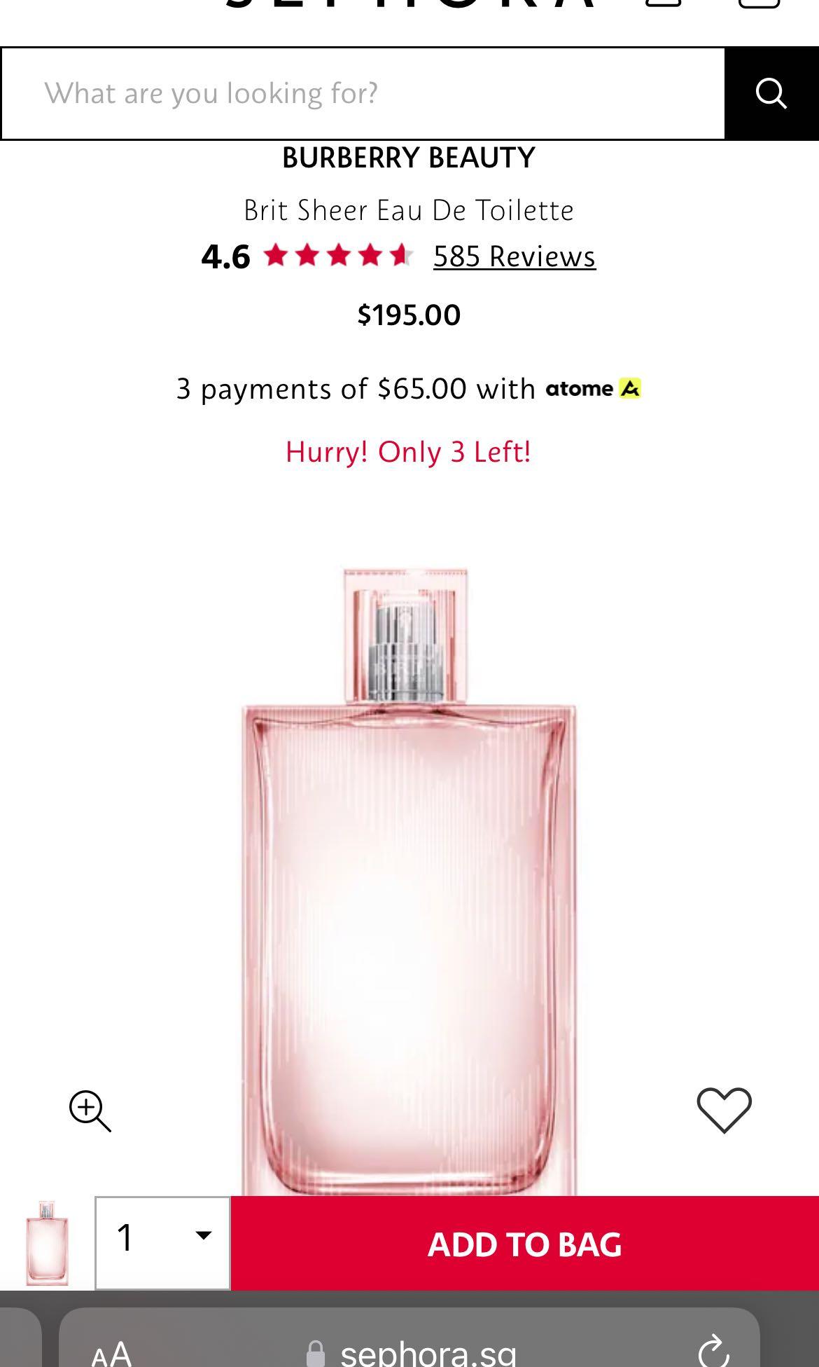 Burberry brit sheer perfume sephora top