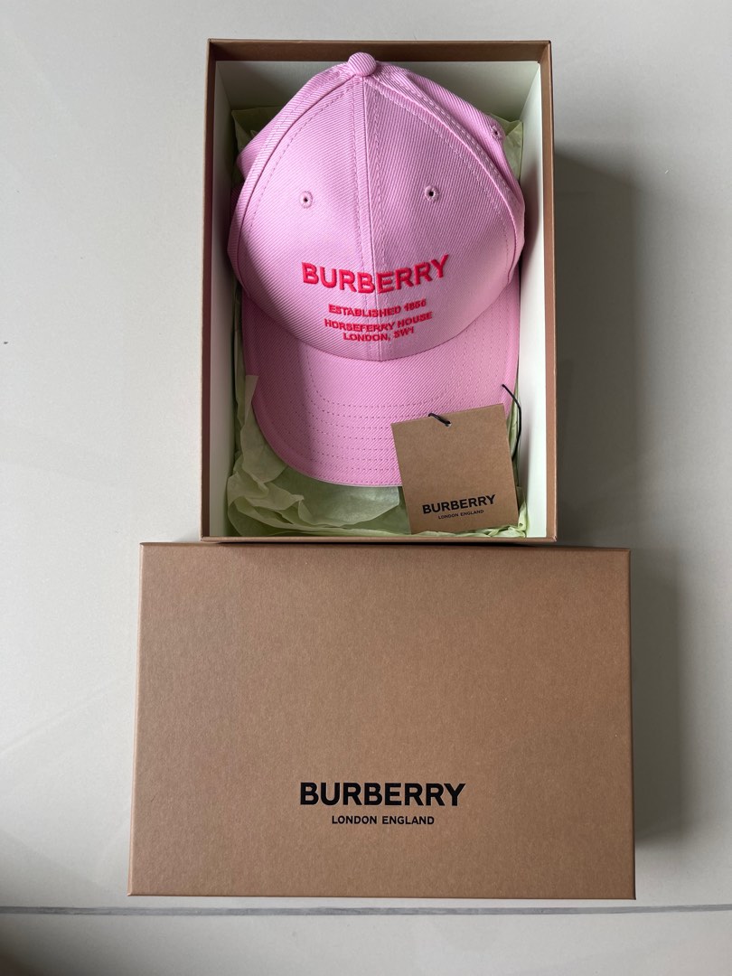 Burberry Pink Horseferry Motif Baseball Cap, Men display picture 3