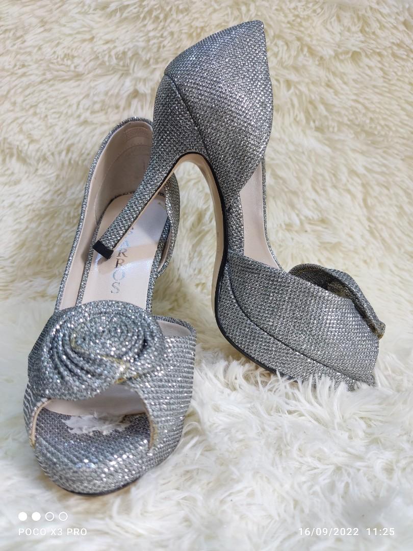 caparros silver heels