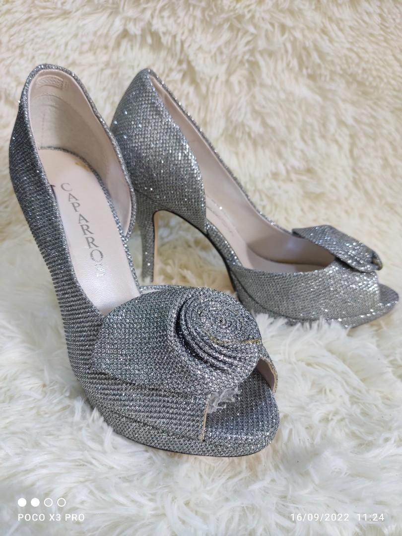 caparros silver heels