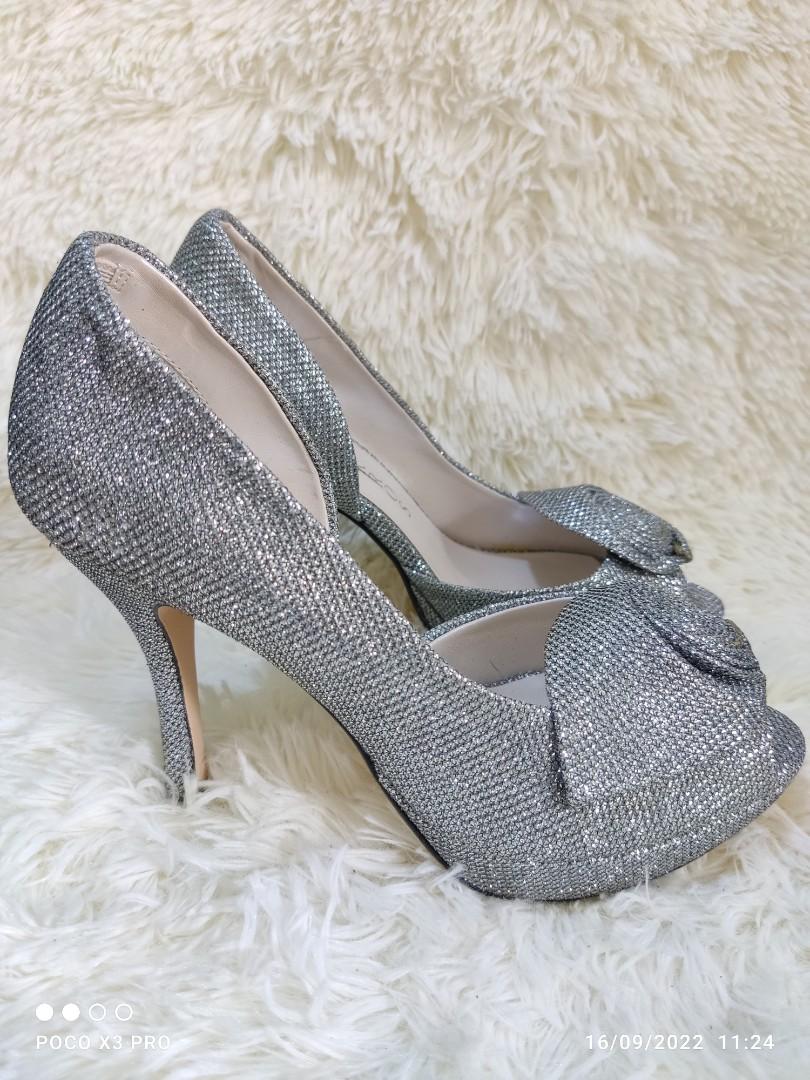 caparros silver heels