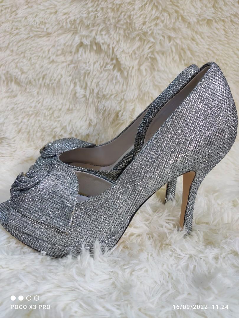 caparros silver heels