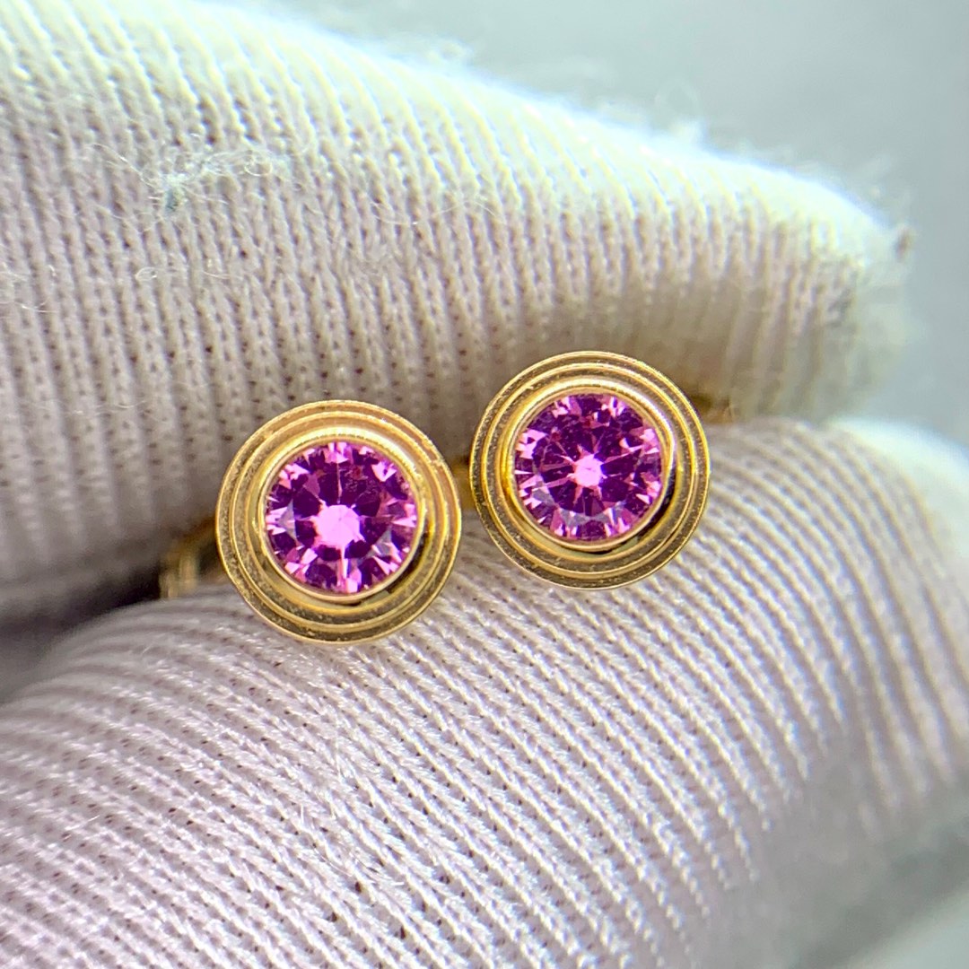 Cartier pink sapphire earrings sale