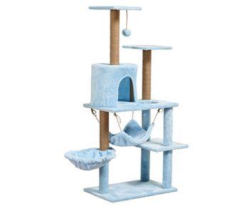 Cat Tree House in Blue Color