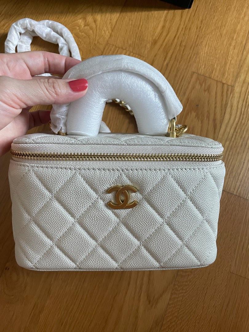 Chanel white vanity 2025 bag