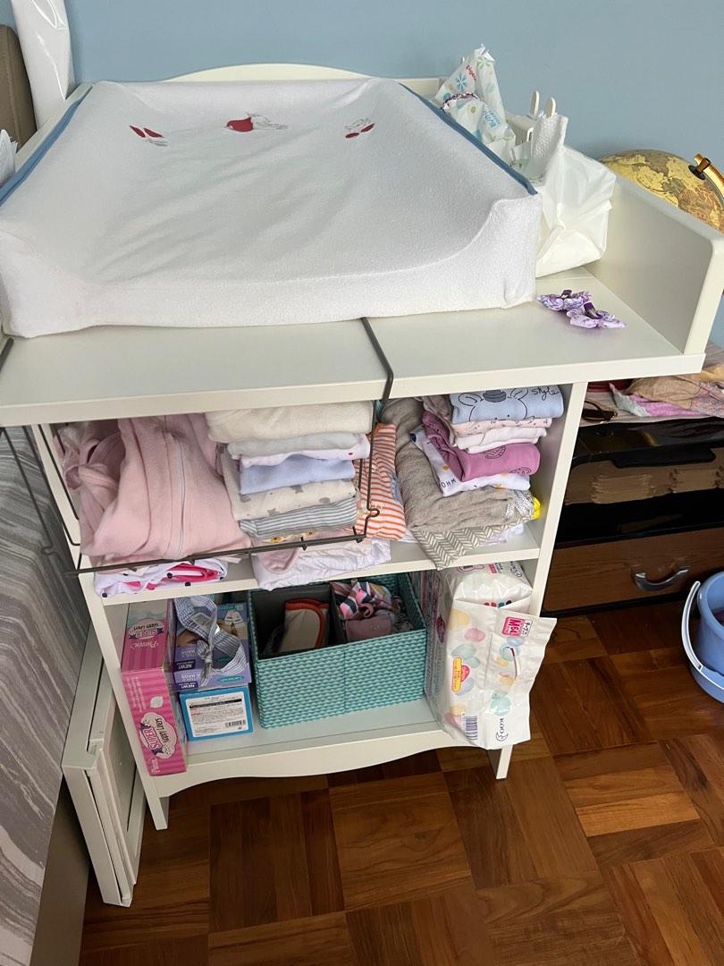 Ikea changing table and mat with cover, Babies & Kids, Bathing