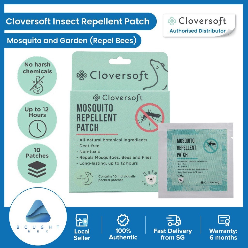 Cloversoft Mosquito and Garden Insects Repellent Patch (Repel Bees) 10