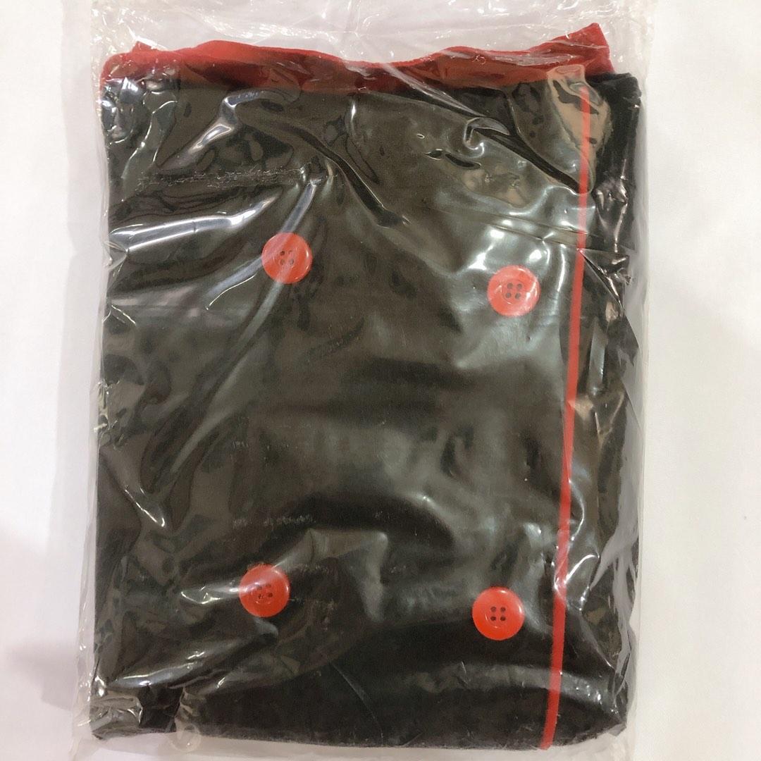 CONNOISSEUR CHEF UNIFORM BLACK RED CHEF COAT KITCHEN ATTIRE, Men's