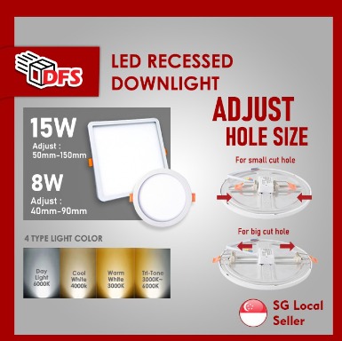 DFS LED LIGHT Recessed Light/LED Downlight Square/ Round Downlight Tri ...