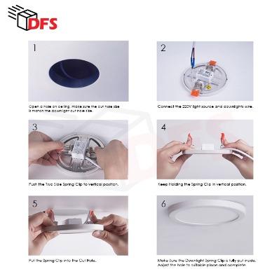 DFS LED LIGHT Recessed Light/LED Downlight Square/ Round Downlight Tri ...