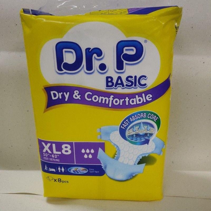 Dr.p Basic Adult Diaper Xl 8's | Dry And Comfortable