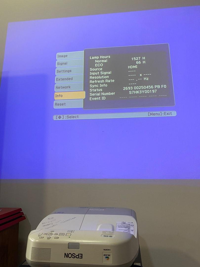 Epson projector EB 470i short throw, TV & Home Appliances, TV ...