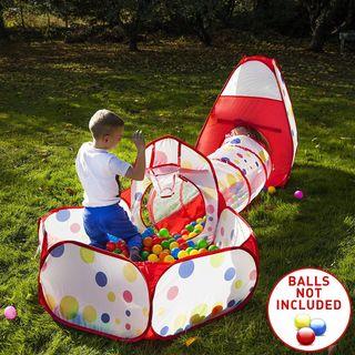 Foldable play tent ball pit tunnel basketball  toddler