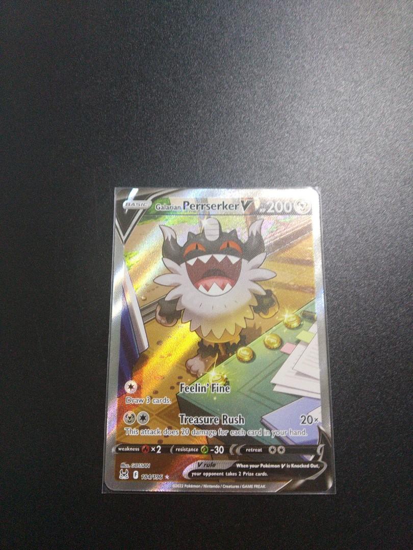 Galarian Perrserker V AA Alternate Art Ultra Rare SS11 Lost Origin