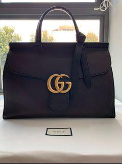 $1400 GUCCI Sm. Miss Bamboo Handbag Leather NEW