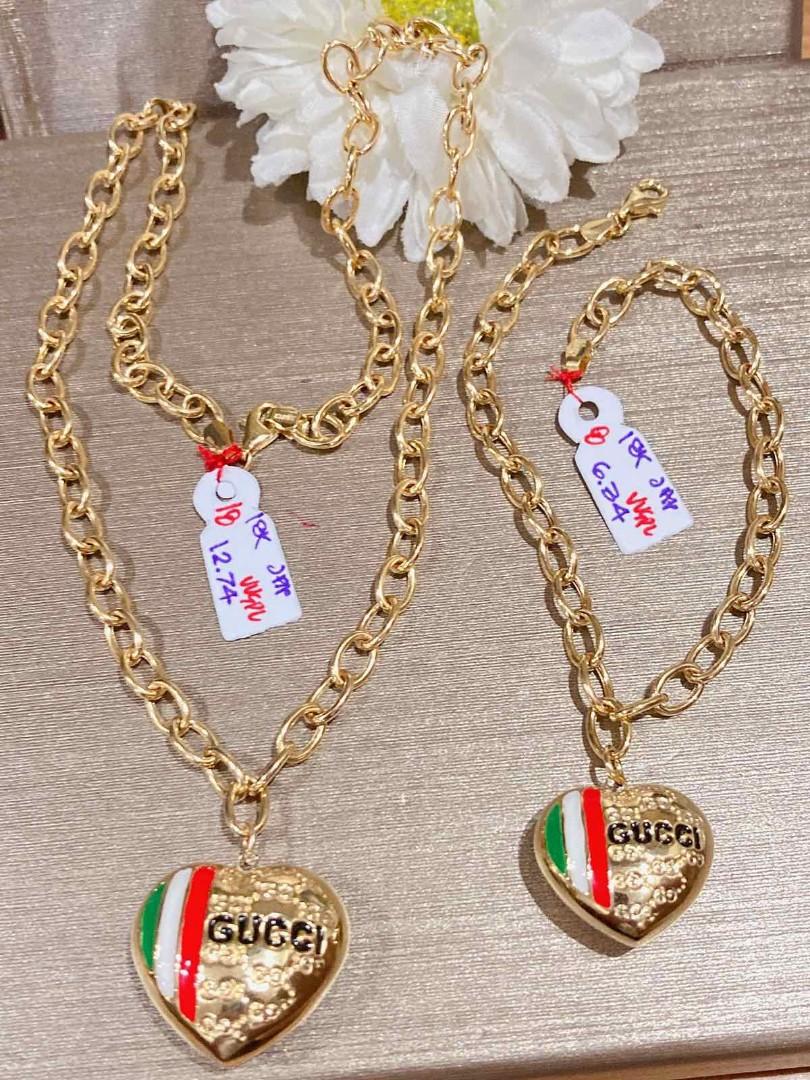 Gucci Heart Set N B JG k18