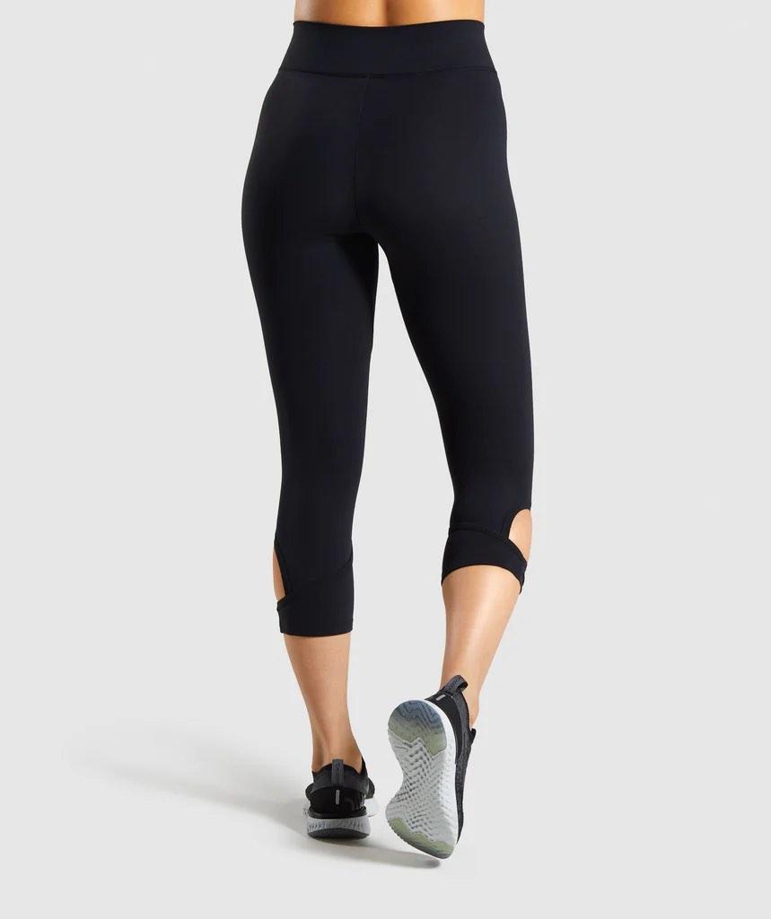Gymshark Brand New Studio Cropped Leggings Black (Size S), Women's