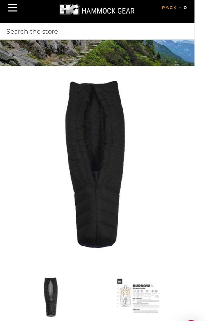 Hammock Gear Premium Burrow Custom Quits Sleep Bag Black