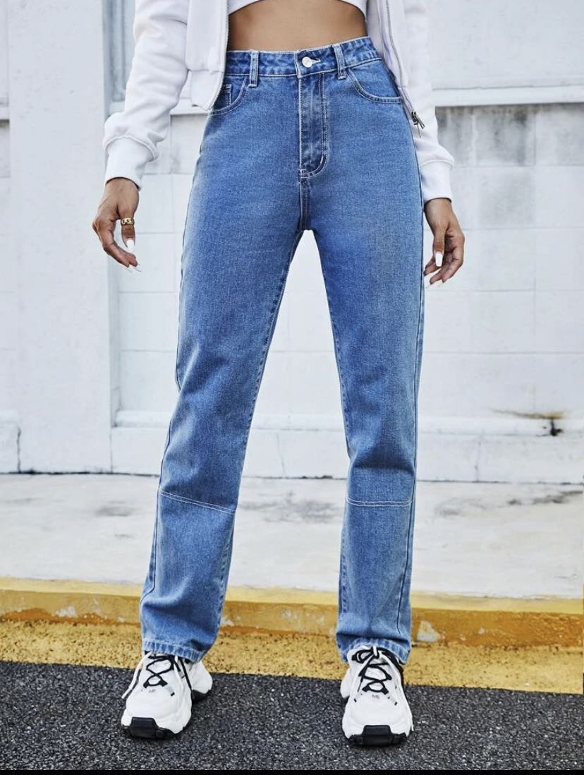 straight leg jeans high waist