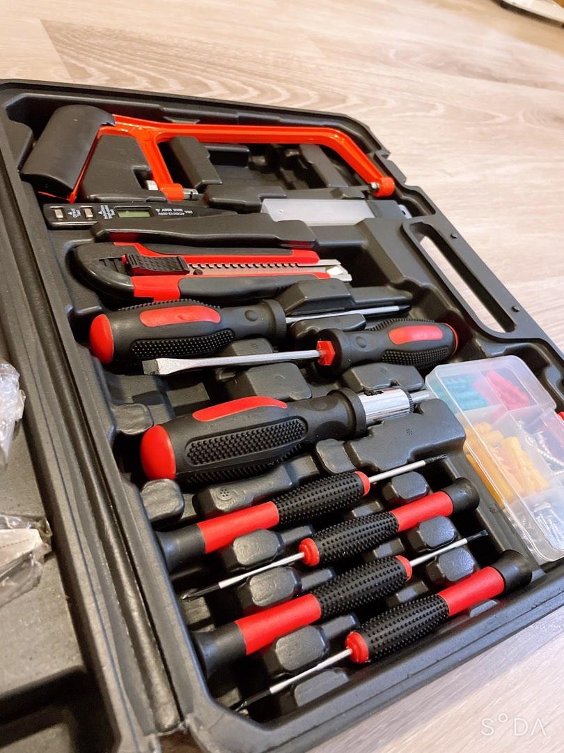 [iDS] 100 Pieces DIY Tools Home Toolbox Hardware Tools Set Kit Home ...