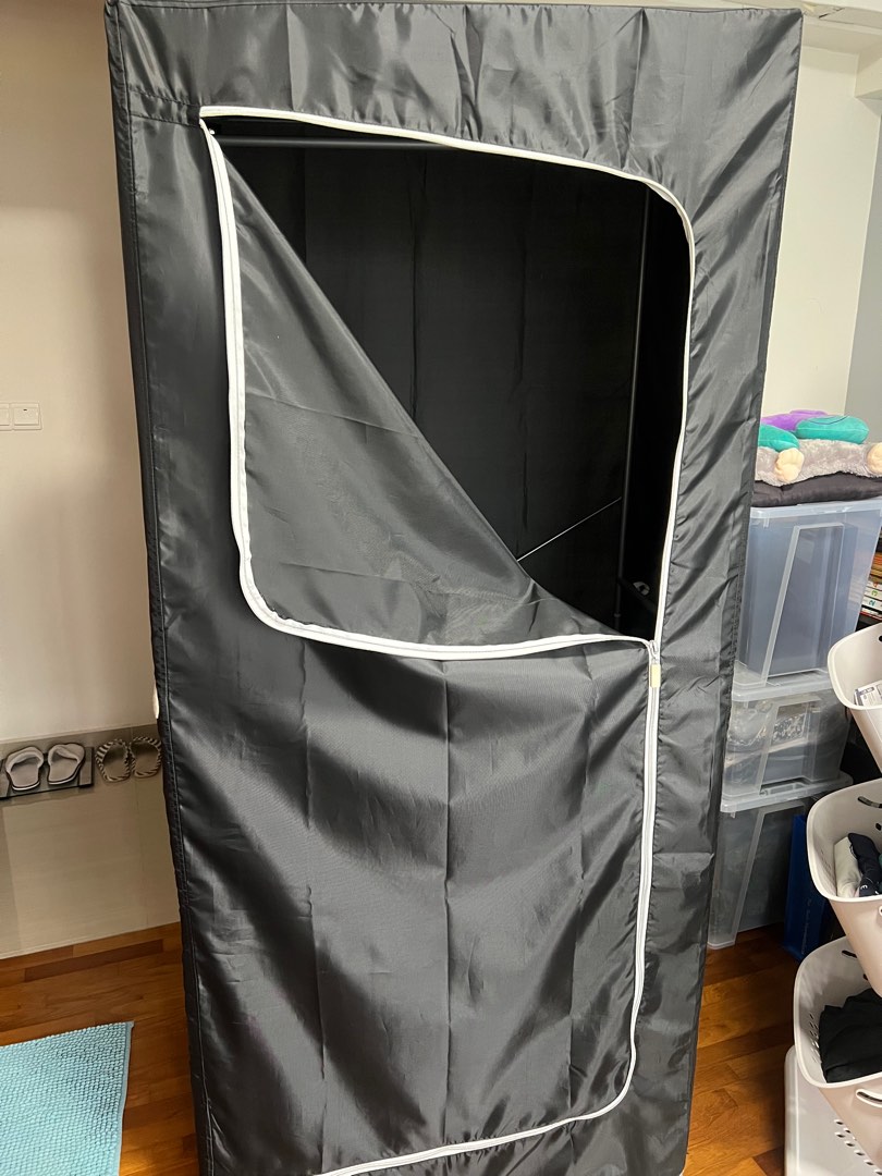 IKEA Black Zipup Wardrobe, Furniture & Home Living, Furniture, Shelves