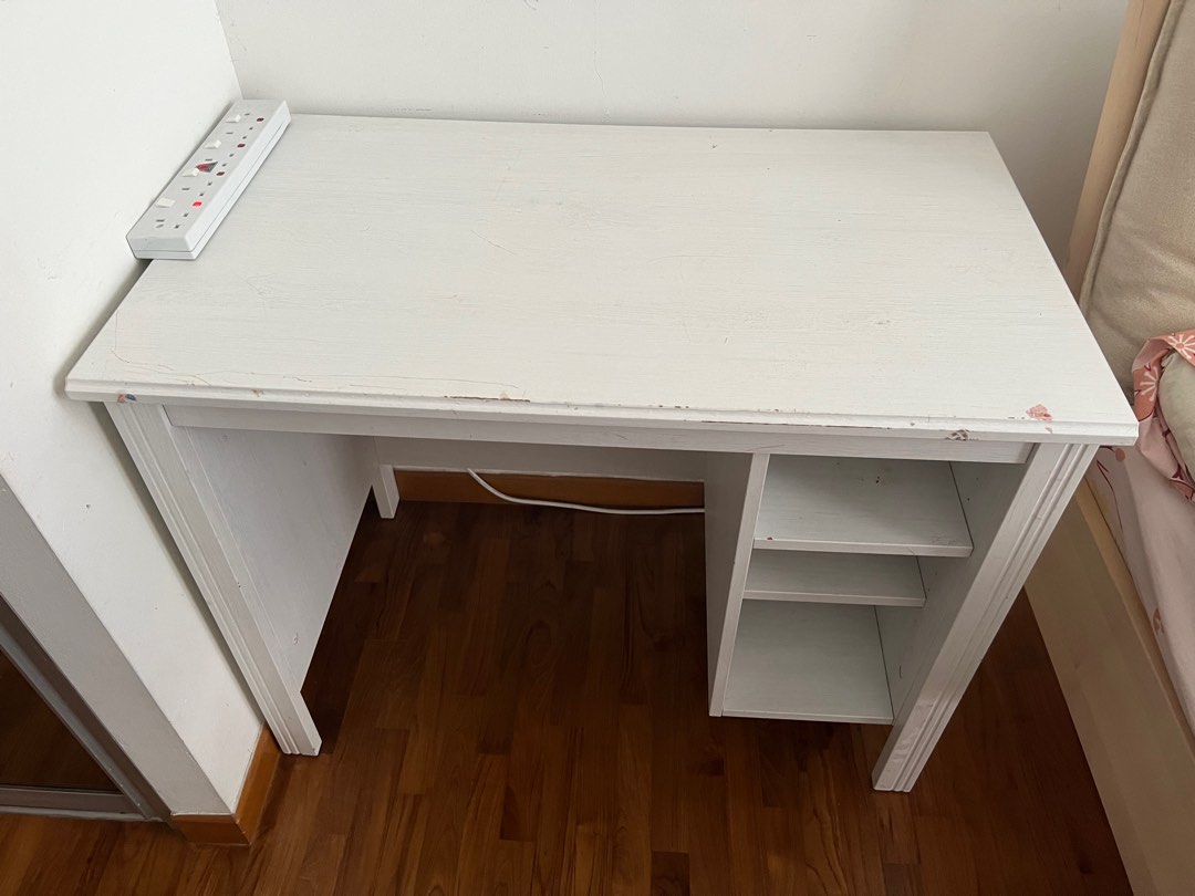 IKEA Brusali study desk , white. 90x73x52, Furniture & Home Living