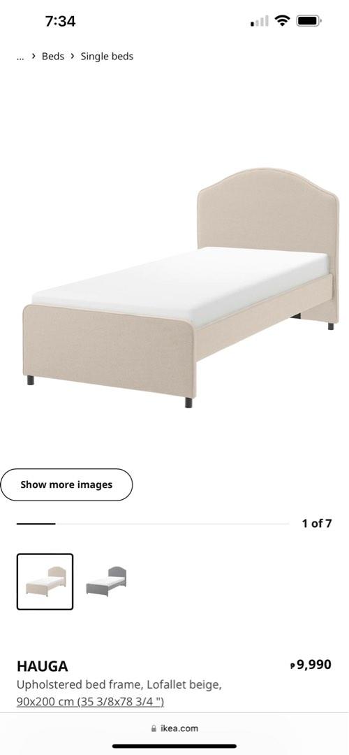 IKEA HAUGA BED FRAME, Furniture & Home Living, Furniture, Bed Frames
