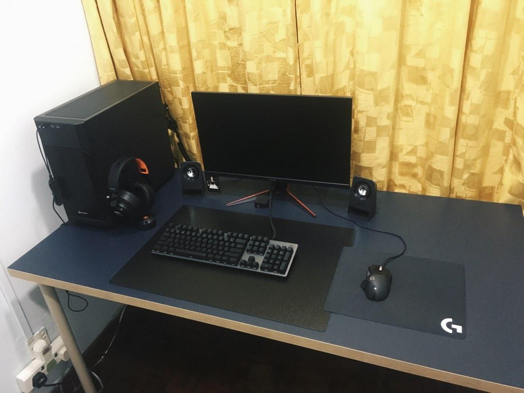 IKEA Linnmon Table Set Navy Blue (150 x 75cm), Furniture & Home Living