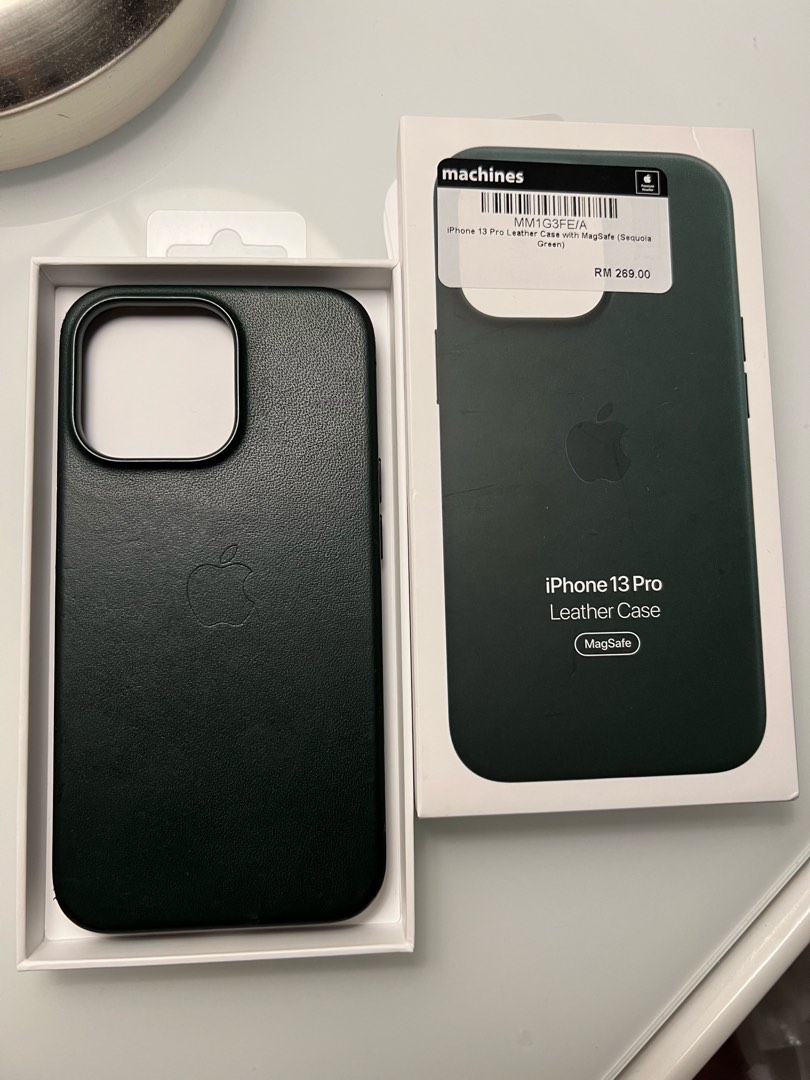 iPhone 13 Pro Leather Case with MagSafe (Sequoia Green), Mobile Phones