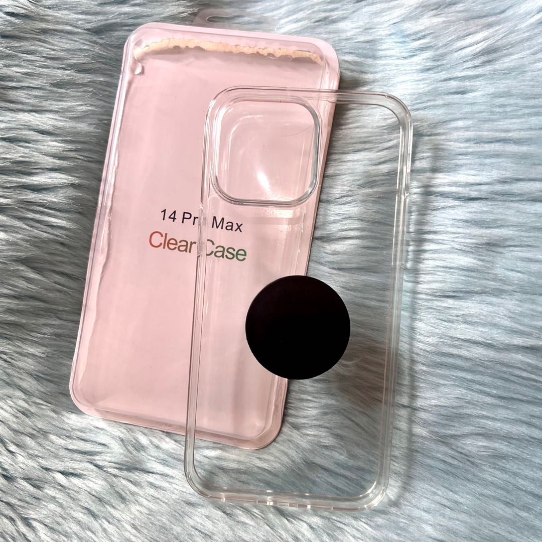 iPhone 14 Pro Max Clear Case with Popsocket, Mobile Phones & Gadgets