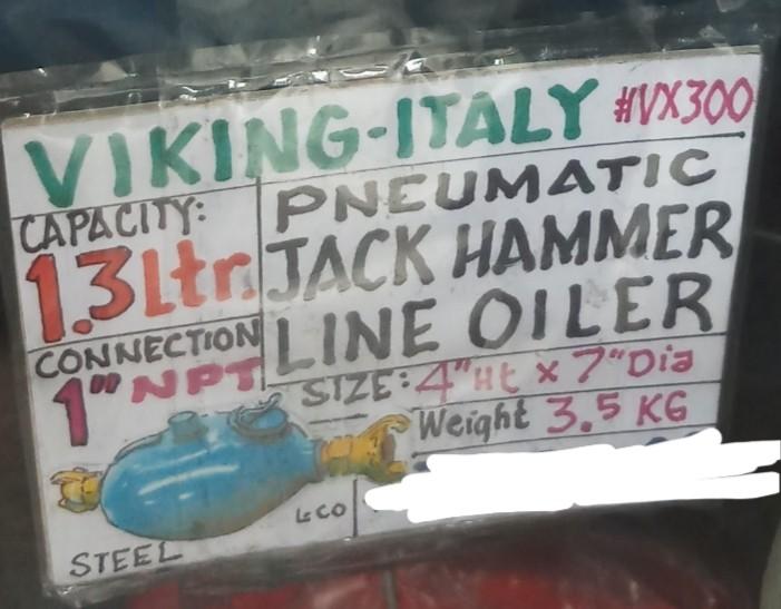 JACKHAMMER JACK HAMMER LINE OILER LUBRICATOR Pneumatic VIKING ITALY