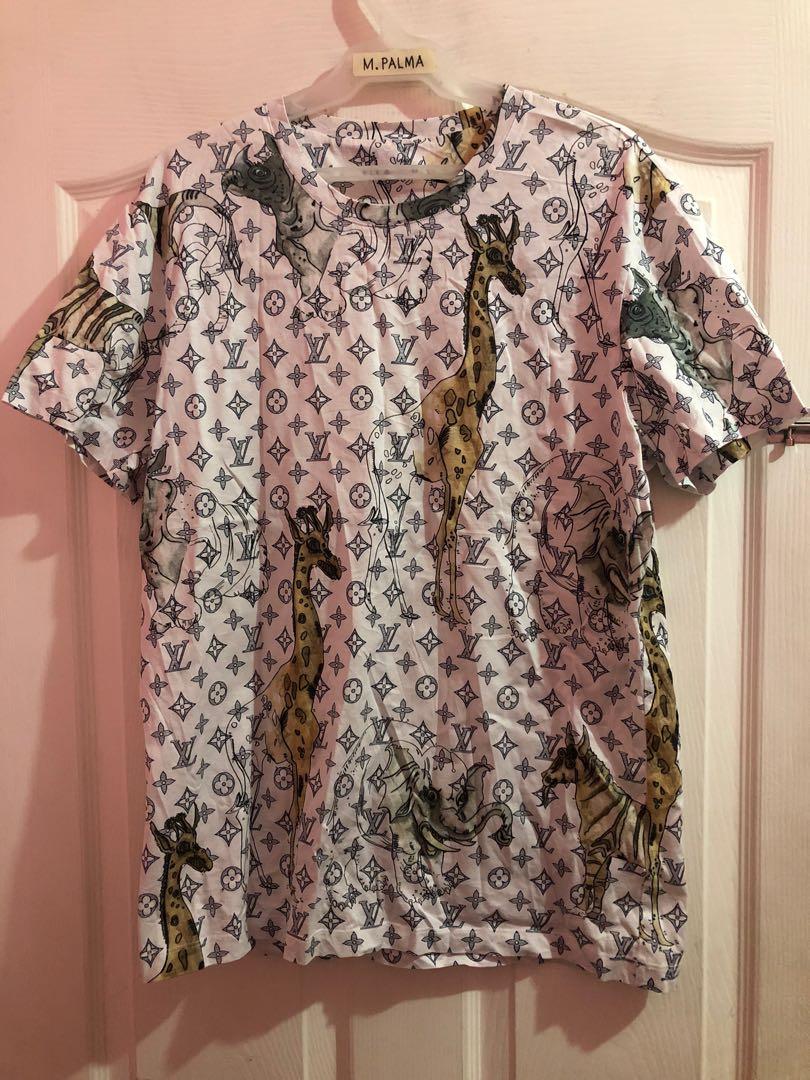 100 Authentic LOUIS VUITTON Giraffe Button Up Shirt Size M  eBay