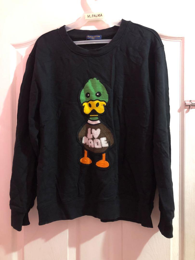 lv made duck shirt black
