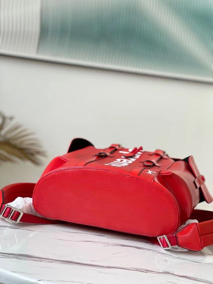 Louis Vuitton, Bags, Louis Vuitton X Supreme Christopher Backpack Epi Red